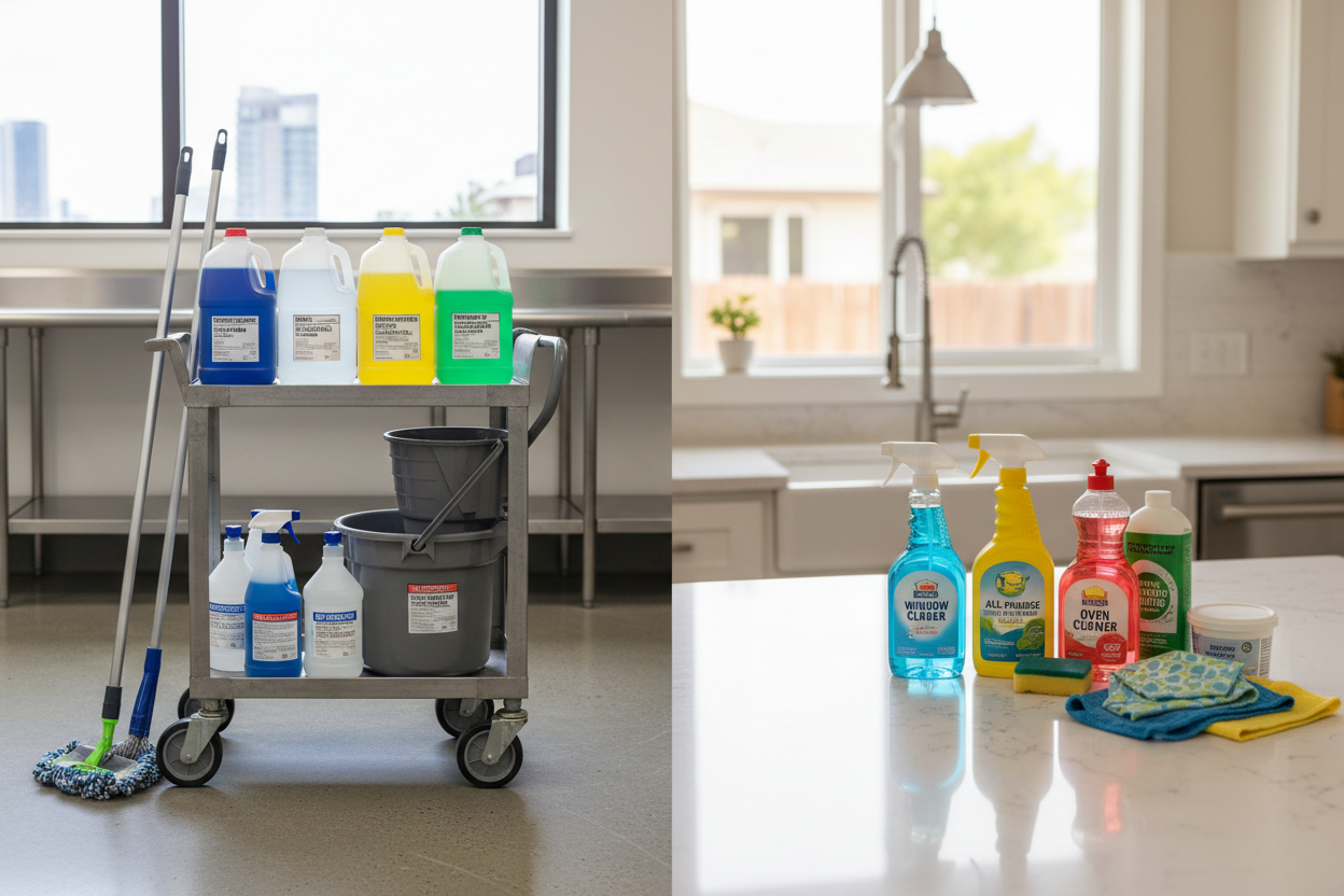Commercial vs Household Cleaning Products: What’s the Difference (and Which Should You Use?)