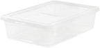 IRIS USA 10-Pack 28 Qt Storage Bins with Lids, Clear, Stackable
