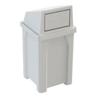 32 Gallon Square 100% Recycled Plastic Heavy Duty Outdoor Trash Can by SturdyEssentials