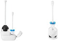 OXO Good Grips Set Toilet Brush & Plunger Combo, White & Good Grips Compact Toilet Brush & Canister