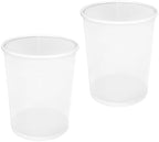 2-Pack 6-Gallon Round Steel Mesh Trash Can, Recycling Wastebasket, White