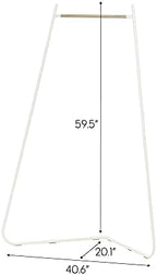 IRIS USA Corner Clothes Rack, Space Saving, White