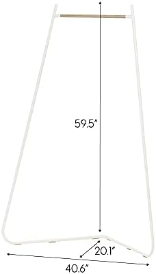 IRIS USA Corner Clothes Rack, Space Saving, White