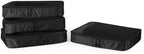 Amazon Essentials 4-Piece Packing Cubes Travel Accessories Set, Luggage Organizer with Double Zipper, Mesh Top, Space-Saving, Large, Black (Previously Amazon Basics)