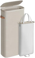 SONGMICS Laundry Basket, 65L Laundry Hamper with Lid, 1 Removable Liner Bag