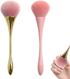 2Pcs Nail Dust Brush Cleaner,Large Makeup Brush Blush Brush Manicure Clean Up Tool,Soft Nail Art Dust Cleaner Brush for Acrylic Application and Makeup by Unknown