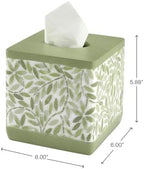 Avanti Linens - Tissue Box Cover, Standard Size Tissue Holder for Home