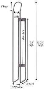 Household Essentials 1225-1 Mounted Paper Towel Holder | Mounts to Solid Cabinet Doors or Walls, Nickel