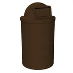 55 Gallon Circle 100% Recycled Plastic Heavy Duty Outdoor Trash Can by SturdyEssentials