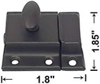 QCAA Oval Turn Cabinet Latch, for Cupboard & Other Furniture, ORB Oil Rubbed - Image 2