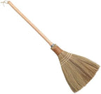 Small Natural Whisk Sweeping Hand Handle Broom - Vietnamese Straw Soft Broom for Cleaning - Decoration Items - Indoor - Outdoor - 9.84'' Width, 27.55" Length