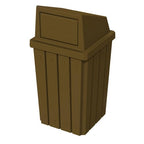 32 Gallon Square Slatted 100% Recycled Plastic Heavy-Duty Commercial Outdoor or by SturdyEssentials