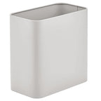 mDesign Small Metal 2.4 Gallon Trash Can Wastebasket Garbage Bin - Image 5