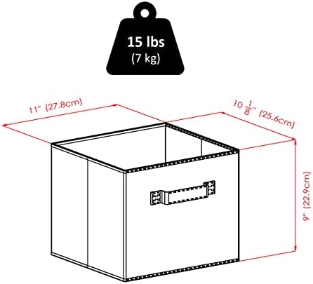 Winsome Capri Fabric Storage Bins, Black, 4 Piece