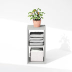 Furinno Cubic Extra Thick 2-Cube Closet Organizers and Storage, Light Grey