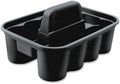 Rubbermaid Commercial Products Deluxe Carry Caddy, Black, 8-Ct, Pack of 6