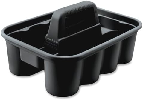 Rubbermaid Commercial Products Deluxe Carry Caddy, Black, 8-Ct, Pack of 6