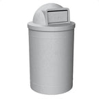 55 Gallon Circle 100% Recycled Plastic Heavy Duty Outdoor Trash Can by SturdyEssentials