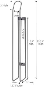 Household Essentials 1225-1 Mounted Paper Towel Holder | Mounts to Solid Cabinet Doors or Walls, Nickel