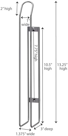 Household Essentials 1225-1 Mounted Paper Towel Holder | Mounts to Solid Cabinet Doors or Walls, Nickel