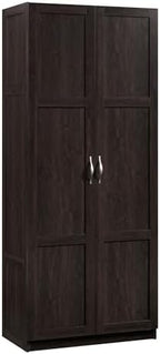 Sauder Storage Cabinet/ Pantry cabinets, 29.61 " x D: 16.02 " x H: 71.50", Cinnamon Cherry finish