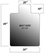 Azadx Office Chair Mat for Hardwood Floor and Tile Floor 30 x 48'', Plastic Mat - Image 7