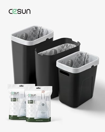 Cesun Code E Drawstring Trash Bags 90 Count, 5 Gallon / 25 Liter