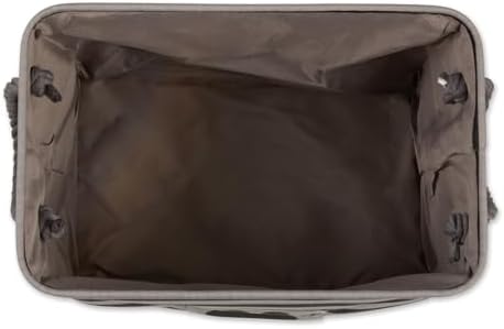 Bone Dry Pet Storage Collection Striped Paw Patch Bin, Black, Small Rectangle