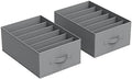 SONGMICS Set of 2 Foldable Wardrobe Clothes Organizers, 6-Compartment