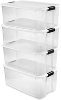 Sterilite Ultra Latch Box with Lids for Home and Office, 116 Quart, 4-Pack