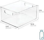 iDesign Stackable Storage Bin with Handles, Clear
