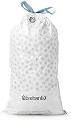Brabantia PerfectFit Trash Bags (Size O/8 Gal) Thick Plastic Trash Can Liners with Drawstring Handles (120 Bags)
