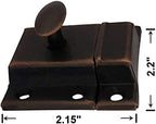 QCAA Oval Turn Cabinet Latch, for Cupboard & Other Furniture, Antique Copper - Image 2