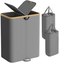 SONGMICS Laundry Hamper with 2 Lids, 150L Laundry Basket，2 Compartments