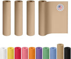 Brown Paper Roll 24" x 1200" (100 feet), Pack of 4 - USA-Made Thick Kraft Paper Roll 50lb Thickness for Packing, Shipping & Crafts/Arts - 100% Recycled Natural Craft Wrapping Material by IDL Packaging