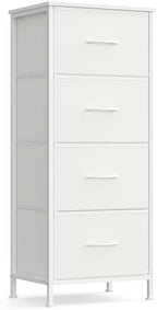 SONGMICS Dresser for Bedroom, Tall Dresser with 4 Fabric Drawers