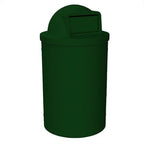 55 Gallon Circle 100% Recycled Plastic Heavy Duty Outdoor Trash Can by SturdyEssentials