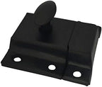 QCAA Oval Turn Cabinet Latch, for Cupboard & Other Furniture, Matte Black - Image 2