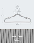 SONGMICS Velvet Hangers 50 Pack, Non-Slip Clothes Hangers, Dove Gray