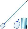 Swimming Pool Skimmer Net Basket with Long Aluminum Pole Extend 7.58 FT Fine Mesh Rake Netting for Cleaning Swimming Pool Spa Pond Leaf Debris by SANLIKE