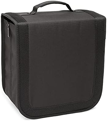 Amazon Basics Polyester CD/DVD Portable Storage Binder,400-capacity,Black,(Pack of 3)