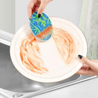 Dish Sponge 3Pcs Kitchen Sponges Non-Scratch Soft Expandable Washing Dishes Stain Odor Resistant Cellulose Sponges Packs for Dish Bathroom Household Dinosaur Skeletons Green Blue - Image 5