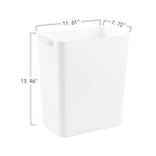 4.5 Gallon Plastic Wastebasket, Slim Trash Container Bin - Image 2