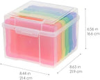 IRIS USA Photo Storage Box |Made in USA| 6 Cases - Clear