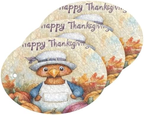 Fall Cute Turkey Thanksgiving Sponges Kitchen for Dishes Wood Pulp Dish Scrubber Sponge for Cleaning Non-Scratch, Household Supplies 3 Pack by Unknown