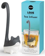 OTOTO Louie Cat Tea Infuser - Cats Loose Leaf Steeper & Diffuser, Tea Strainer Accessories, Cute Gifts for Cat Lovers, White Elephant Gifts, Cute Kitchen Accessories