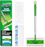 Swiffer Hair Magnet Deluxe Starter Kit with Collapsible Pole, 9 Hair Magnet Dry Cloths, 2 Bonus Mop & Go Wet Cloths