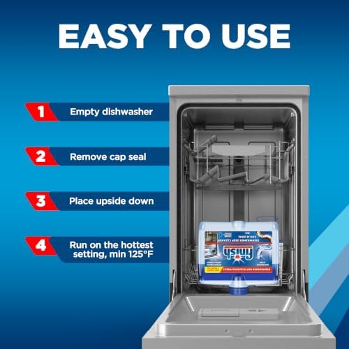 Finish Dishwasher Cleaner Liquid, Limescale Remover, 8.45oz, 4pk