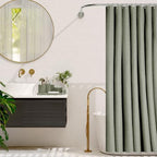 Clara Clark Sage Green Bathroom Set - Bathroom Accessories Set, 19PC Bathroom Accessory Set, Bathroom Sets with Shower Curtain Set, Soap Dispenser & Toothbrush Holder