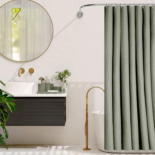 Clara Clark Sage Green Bathroom Set - Bathroom Accessories Set, 19PC Bathroom Accessory Set, Bathroom Sets with Shower Curtain Set, Soap Dispenser & Toothbrush Holder